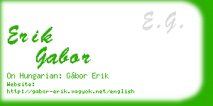 erik gabor business card